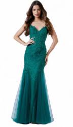 Tiffany Jo Jo Corset Lace Mermaid Gown